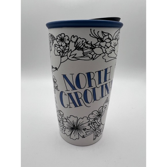 Starbucks Other - STARBUCKS - RARE! - NORTH CAROLINA - Ceramic Coffee Tea Tumbler w/ Lid - 12oz